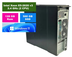 HP Z640 Workstation Xeon E5-2620 v3 2.4 (2 CPU) 128 GB Ram, SSD 500 GB, Win 11
