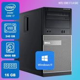 Dell OptiPlex 9020 Desktop, Core i7 - 3.4 GHz, 240 GB SSD + 1 TB HDD, Win 11 Pro