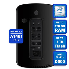 Apple Mac Pro A1481 Xeon E5 8-Core 3 GHz up to 128 GB Ram , 1 TB Storage D500