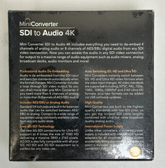 Blackmagic Mini Converter SDI to Audio 4K Ultra HD 6G SDI / CONVMCSAUD4K