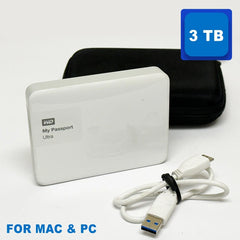 WD My Passport Ultra 3TB Portable External Hard Drive WDBBKD0030BWT-05 / 3 TB