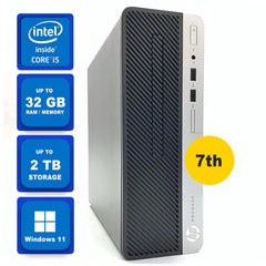 HP ProDesk 400 G4 SFF Core i5-7th Gen 3.4, up to 32 GB Ram and 2 TB Storage