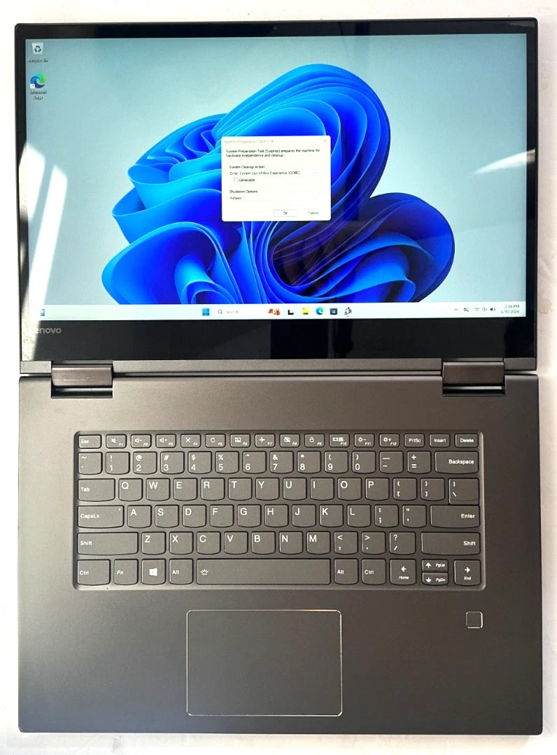 Lenovo Yoga 730 Laptop 15.6" Touch Screen Core i5-8th Gen, 8 GB Ram, 250 GB NVMe