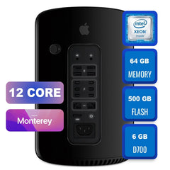 Apple Mac Pro 2013 2.7 GHz 12-Core 64 GB Ram, 500 GB Flash, AMD FirePro D700