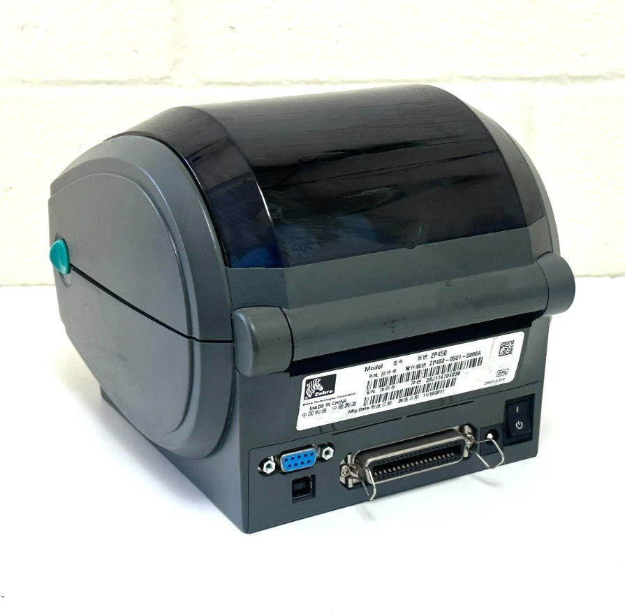 Zebra ZP450 Thermal Label Printer w USB Paralell/Serial + Power Supply & USB