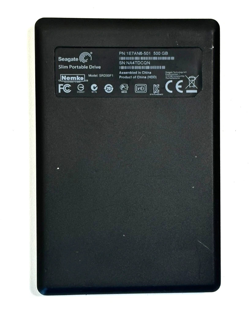 Seagate 1E7AN6-201 Slim Portable External Hard Drive SRD00F1 / 500 GB