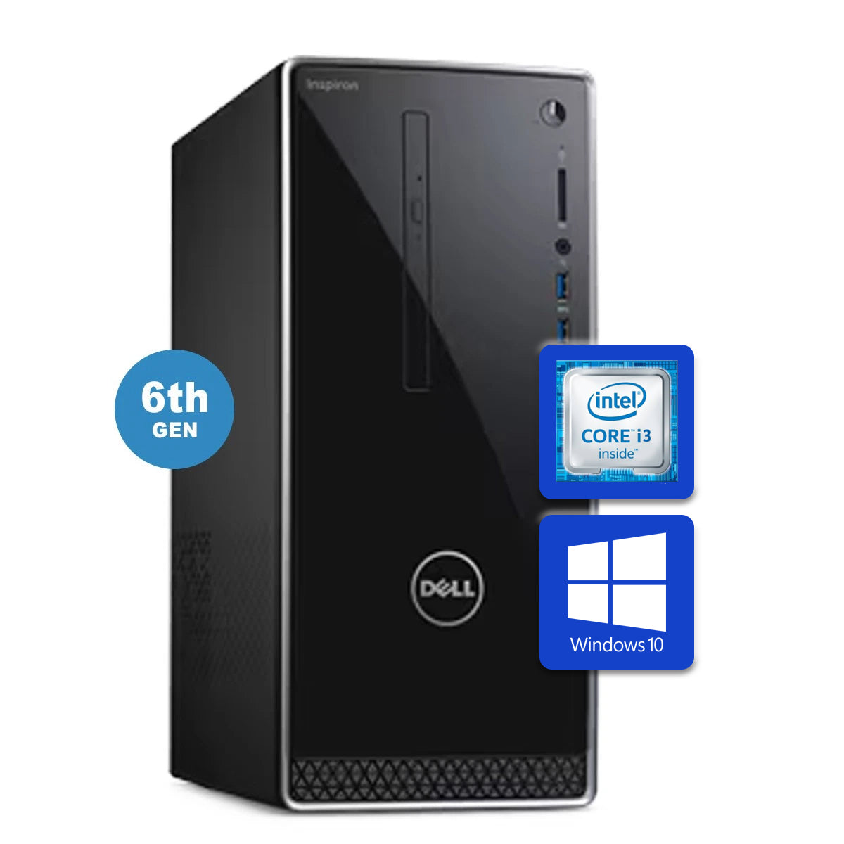 Dell Inspiron 3650 MT Core i3-6100 3.7 GHz up to 16 GB Ram & 1 TB SSD