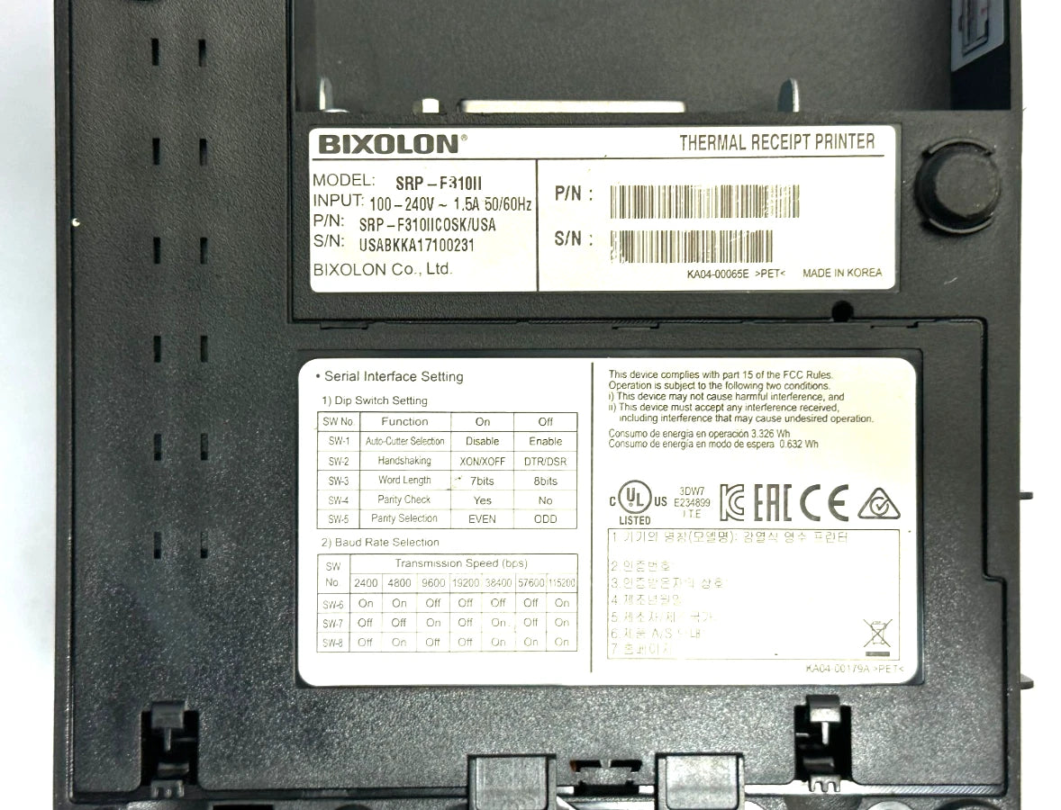 Bixolon SRP-F310II Direct Thermal Receipt Printer with USB and Serial Port