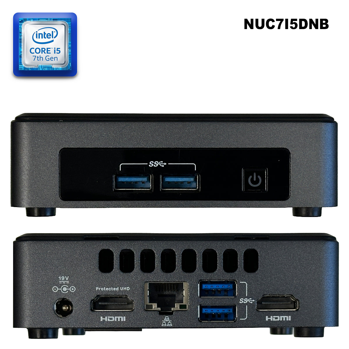 Intel NUC Mini Desktop NUC7i5DNB Intel Core i5-7th Gen 2.6 GHz, 128 M2 SSD, 8 GB