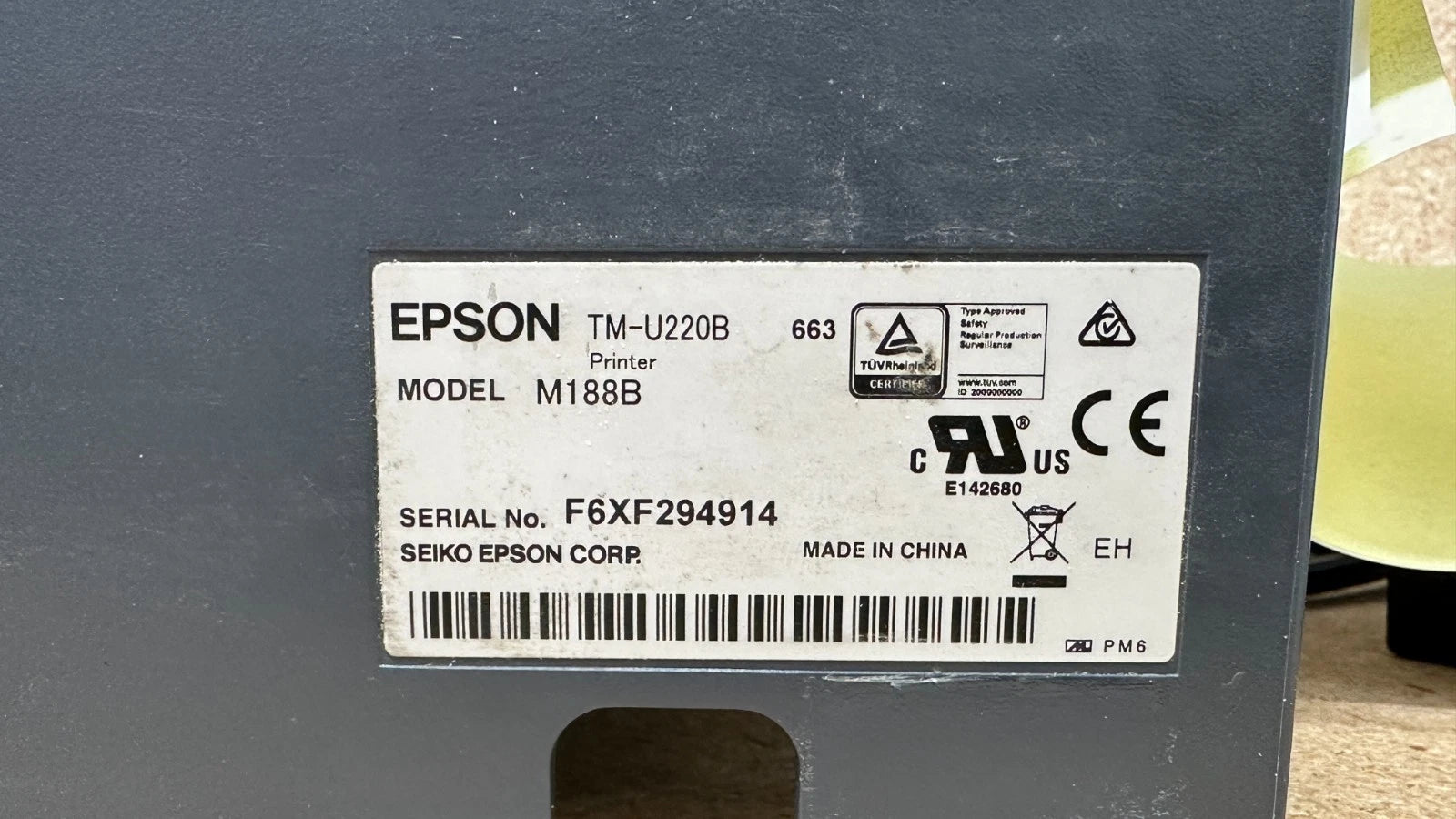 Epson TM-U220B M188B POS Kitchen Receipt Printer Network (Ethernet) Complete Epson TM-U220B M188B POS Kitchen Receipt Printer Network (Ethernet) Complete