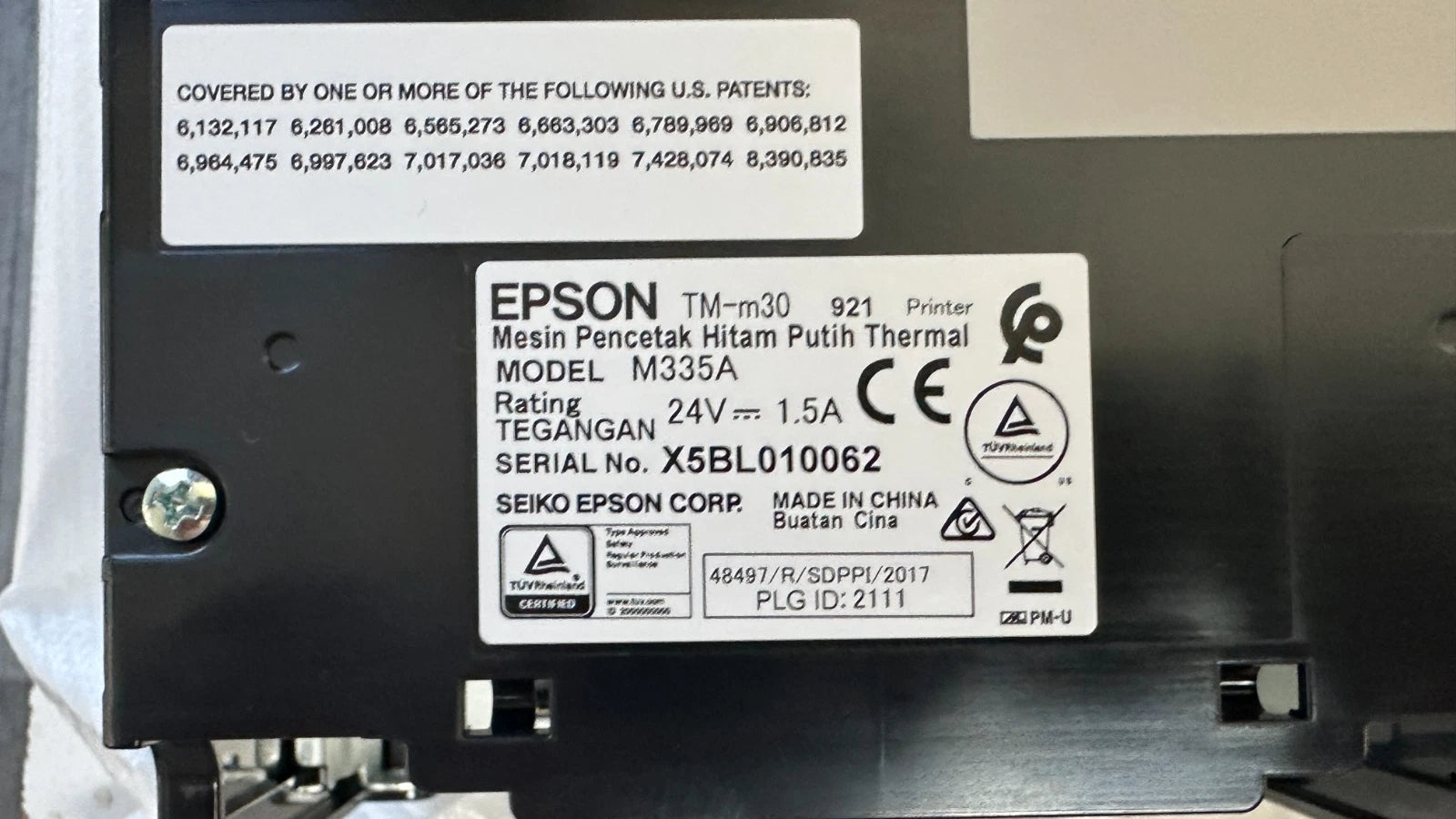 Epson TM-m30 921 M335A Thermal Receipt Printer USB Ethernet POS Epson TM-m30 921 M335A Thermal Receipt Printer USB Ethernet POS