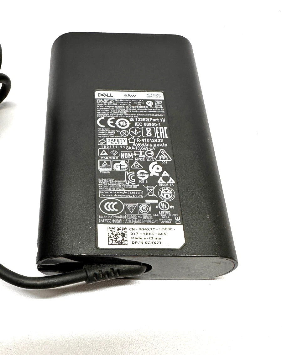 Genuine Dell 65W Charger AC Power Adapter #LA65NM130 / 0G4X7T