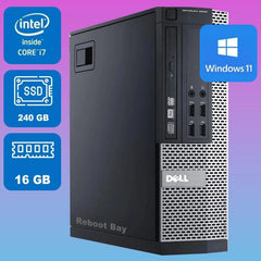 Dell OptiPlex 9020 SFF Core i7-4770 3.4 GHz 16 GB Ram 240 GB SSD, Win 11 Pro