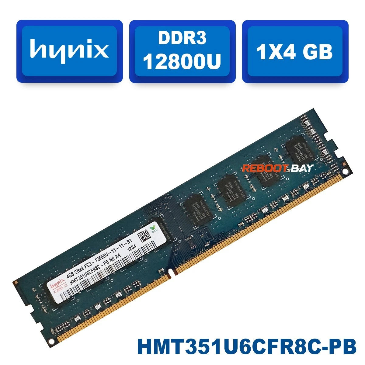 Hynix 4GB PC3-12800U DDR3-1600 Desktop Memory RAM HMT351U6CFR8C-PB Non ECC