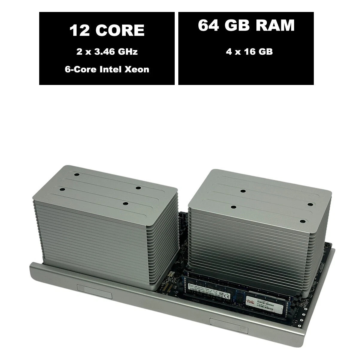 Mac Pro 2010 2012 5,1 Dual Processor Tray 3.46 GHz Xeon / 64 GB Ram / 12-Core