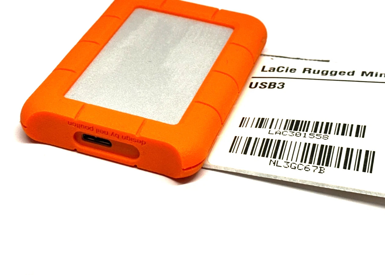LaCie 1TB Rugged Mini External Hard Drive USB 3.0 Model LAC301558 Orange