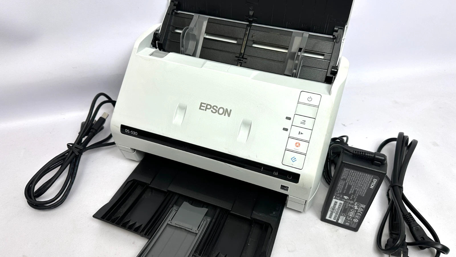 EPSON DS-530 J381A Color Duplex Document Scanner Sheet-fed ADF USB + Power