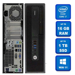 HP ProDesk 600 G2 SFF Desktop i7-6700 3.4 GHz Up to 16 GB Ram & 1 TB SSD, Win 11