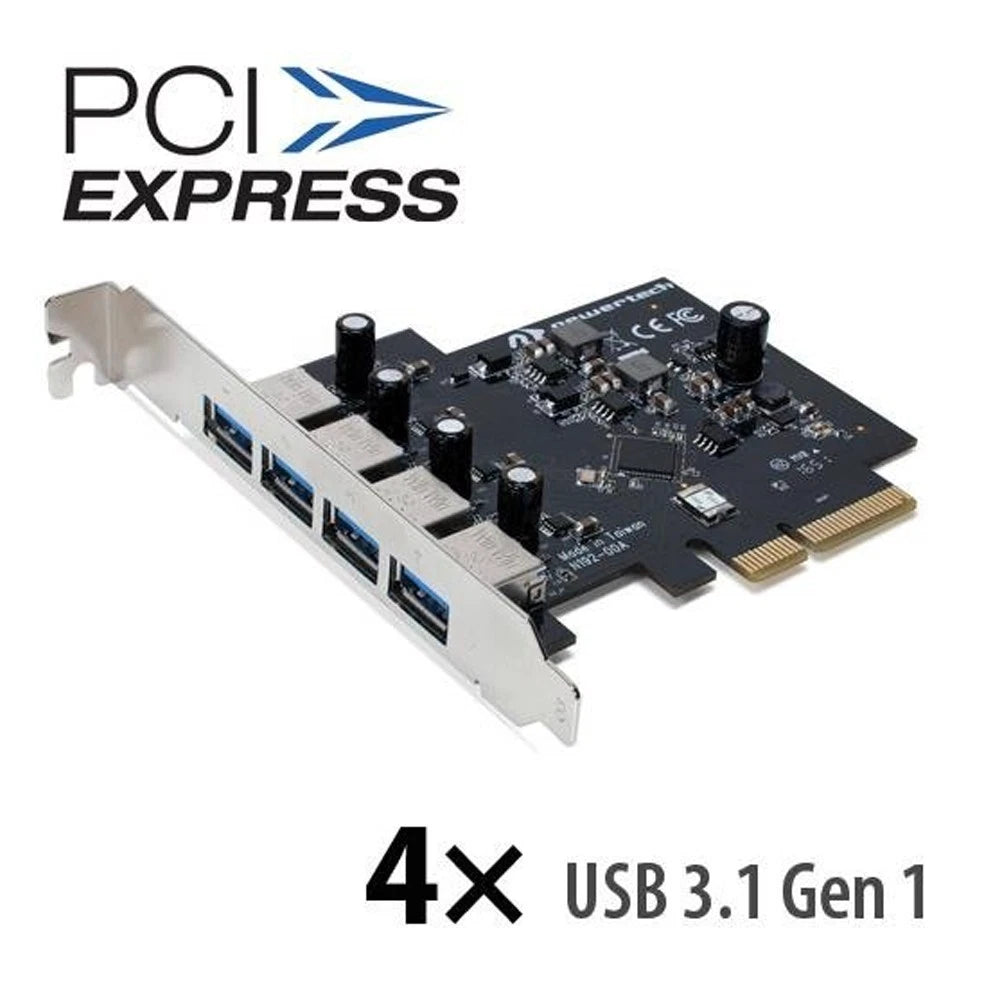 4-Port USB 3.2 (5Gb/s) PCIe Expansion Card for Mac Pro & PC