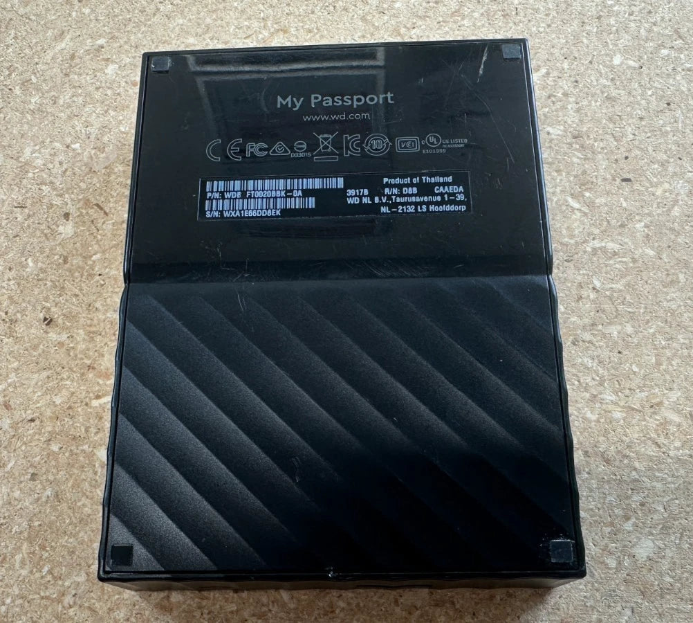 WD My Passport Black Worldwide 2TB External Hard Drive #WDBYFT0020BBK / 2 TB