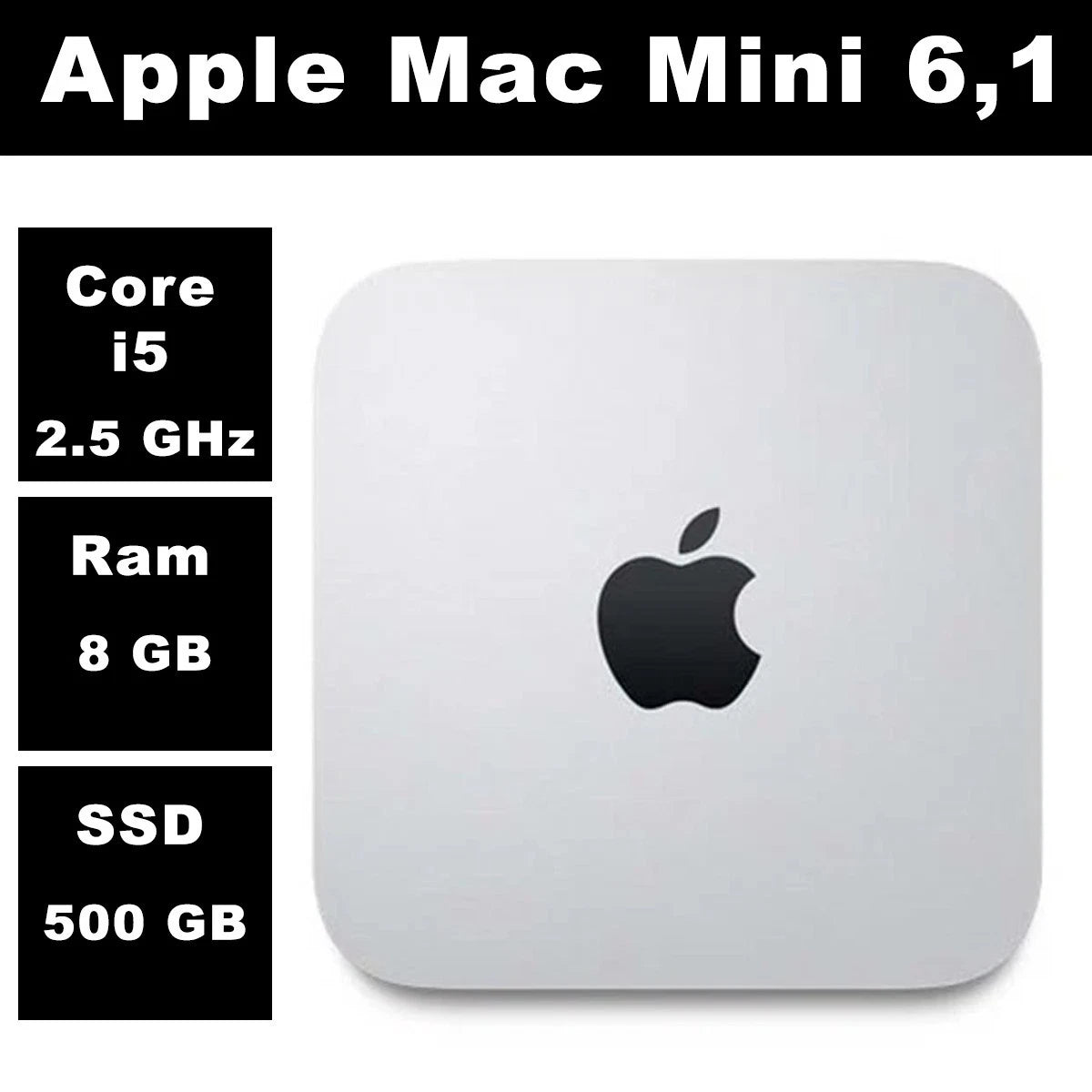 Apple Mac Min 6,1 Intel Core i5 2.5 GHz, 10 GB Ram, 500 GB SSD, Yosemite OSX