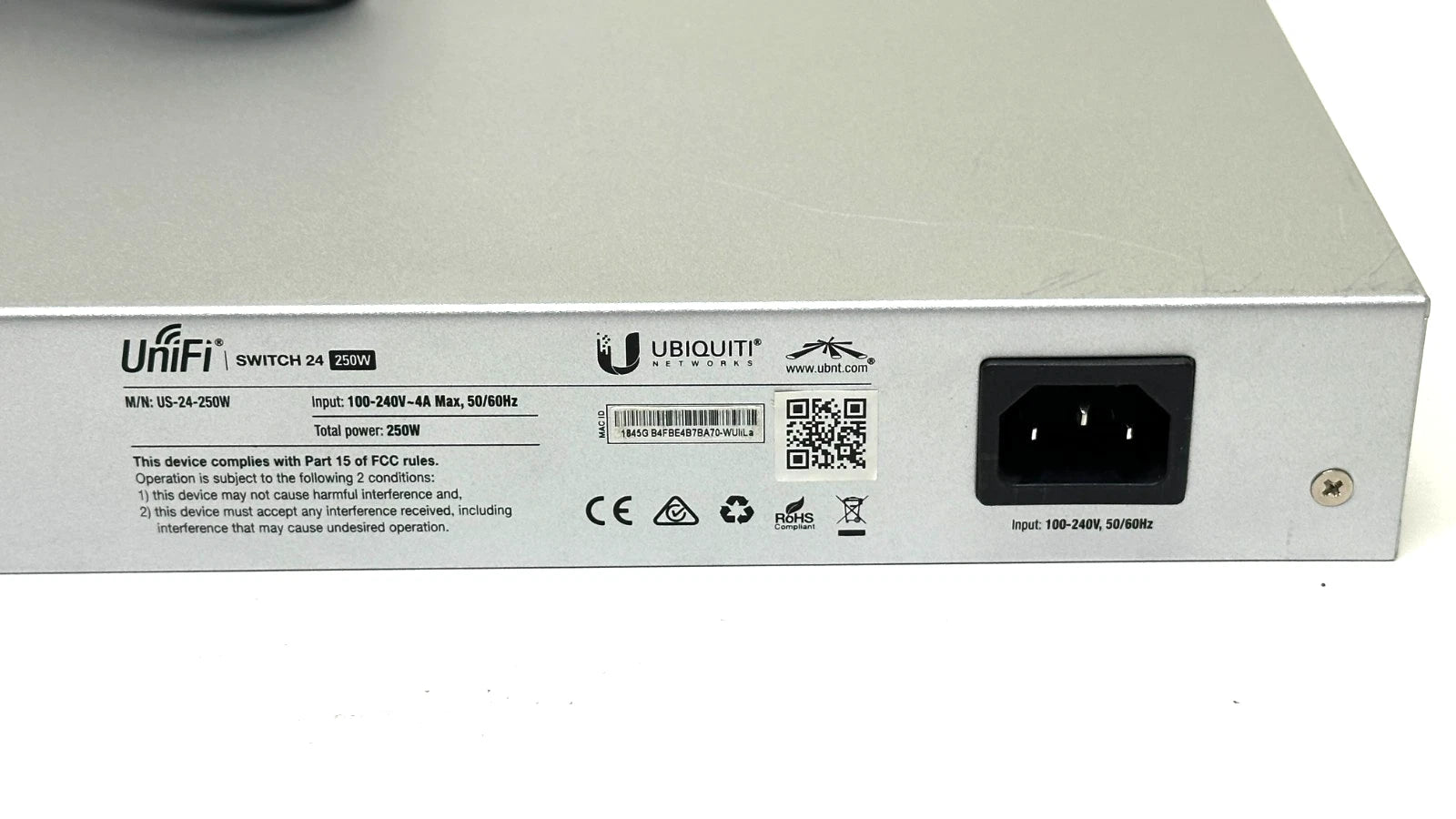 Ubiquiti UniFi US 24-250W 24 Port Gigabit & 2 SFP PoE Network Switch