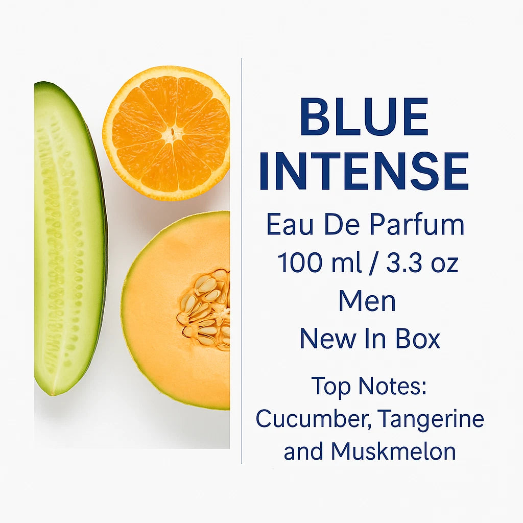 Blue Intense Eau De Parfum 100 ml (3.3 oz) Men New In Box