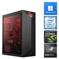 HP OMEN Gaming Desktop i7-8th Gen 3.2 GHz 16GB, NVMe 500 GB, GTX 1060, Win 11