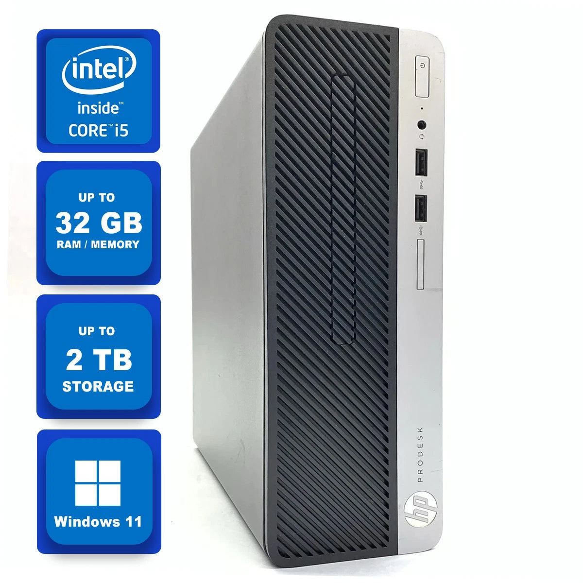 HP ProDesk 400 G4 SFF Core i5-6500 up to 32GB Ram - 2TB SSD