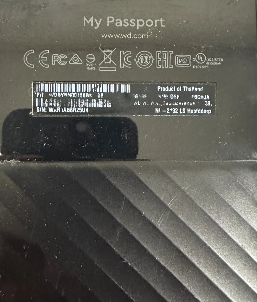 Wester Digital My Passport Portable External Hard Drive 1 TB