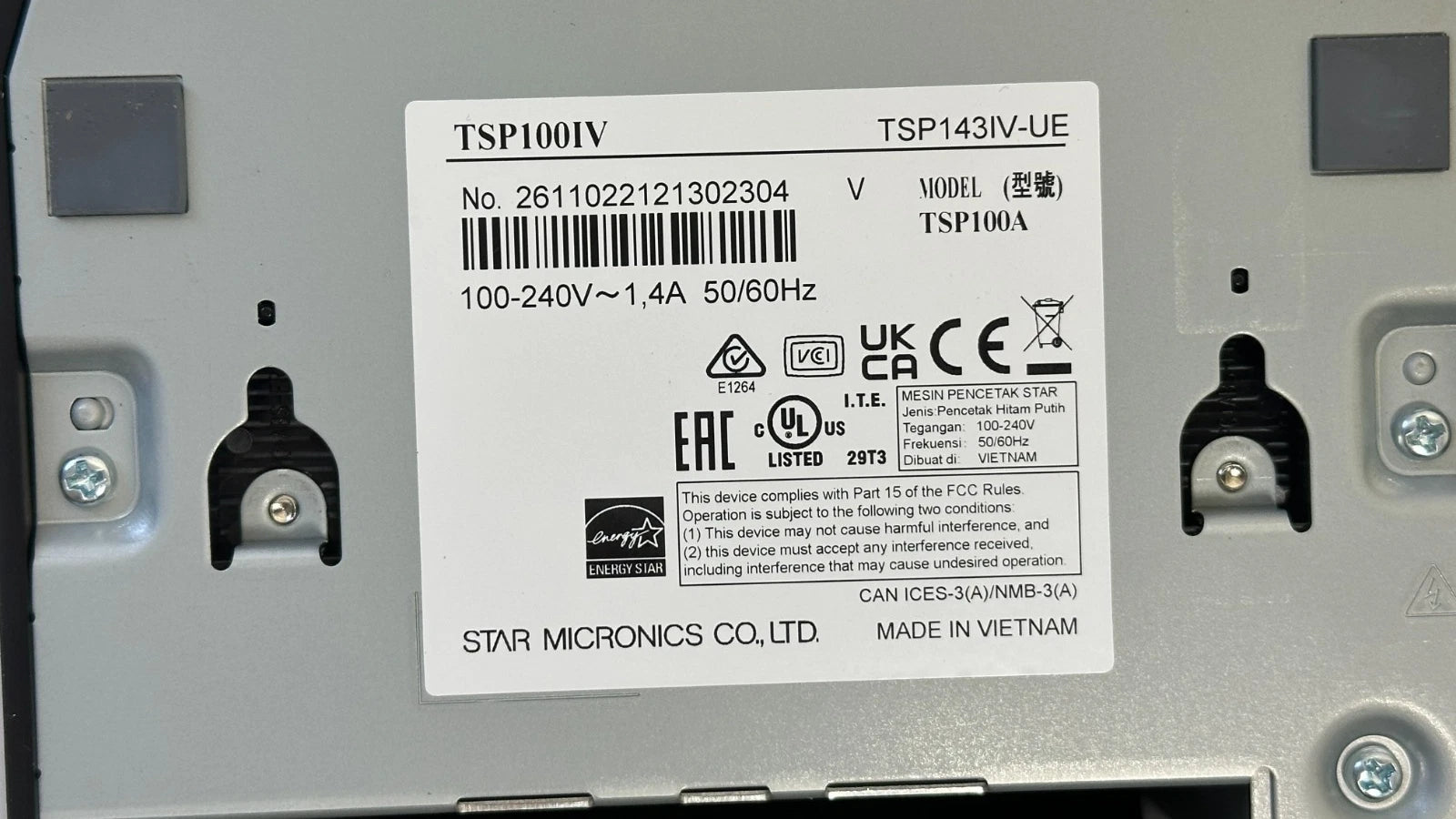 Star Micronics TSP100A Thermal POS Printer Bluetooth, USB & Network #TSP143IV-UE