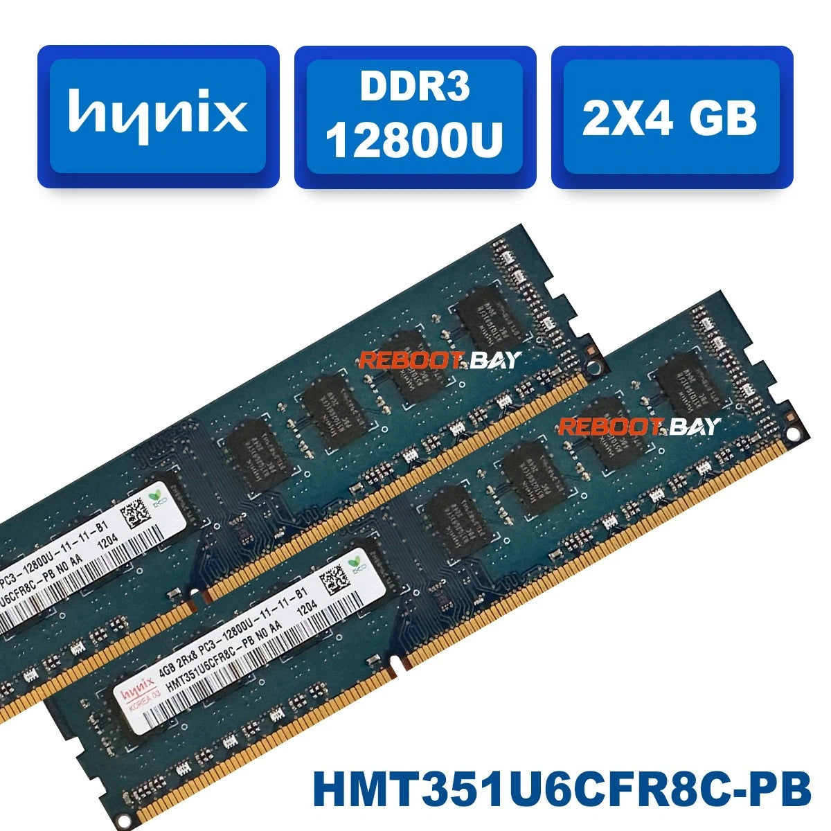 Hynix 4GB PC3-12800U DDR3-1600 Desktop Memory RAM HMT351U6CFR8C-PB Non ECC
