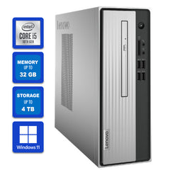 Lenovo IdeaCentre Desktop SFF, Intel i5-10th Gen, up to 32 GB Ram, 4 TB Win 11
