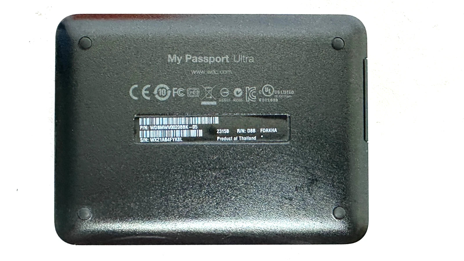 WD My Passport Ultra External Hard Drive WDBMWV0020BBK-05 / 2 TB