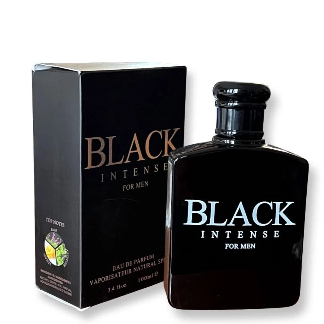 BLACK INTENSE for Men Eau de Parfum for Men - 3.4 Fl Oz - Perfect blend of Sa...