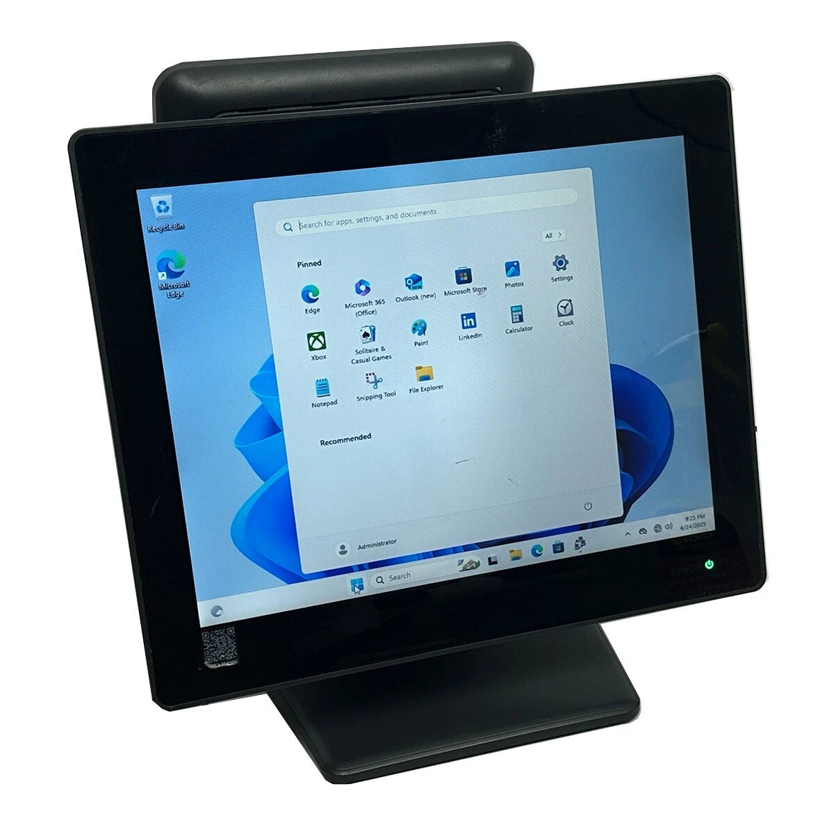 POSBank Apexa-G 15" Touch Screen POS with Dual Screen + SSD 240 GB + Win 10